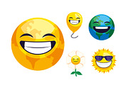 Smiling Emoji and Happy Face Set, a Templates & Theme by studiogstock (Thumbnail 2 of 3)
