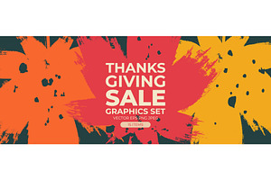 Thanksgiving Sale Graphics Set