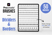 Procreate Brushes-Dividers & Borders, a Brush Add-On by aivos (Thumbnail 1 of 5)