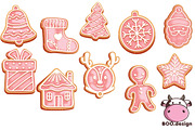 Gingerbread Cookie Font And Clipart, an Object Graphic by Boodesign (Thumbnail 2 of 4)