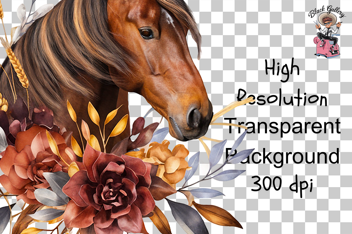 Horse Clipart PNG Bundle, a Graphic by Clipart Bloom (Photo 10 of 12)