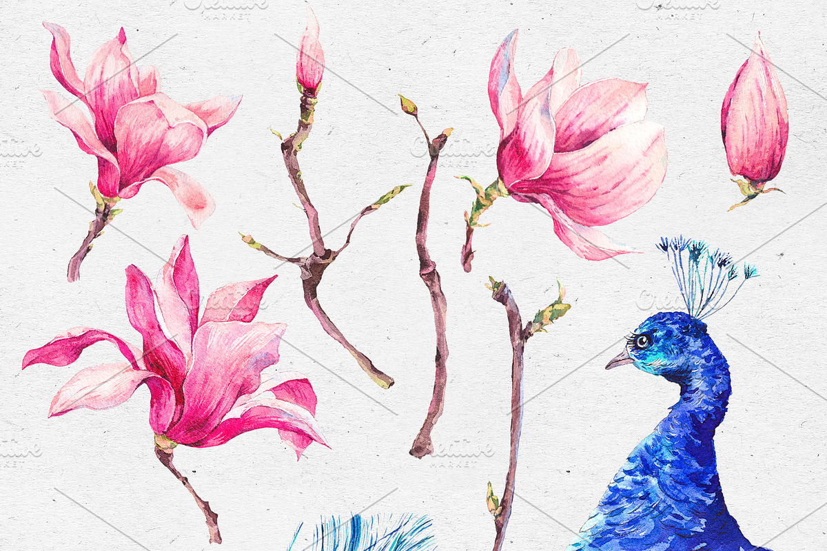 Spring seamless pattern and cards, an Animal Illustration by Depiano