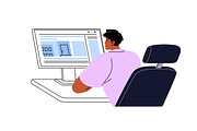 People reading breaking news set, a Person Illustration by PaperTrident (Thumbnail 2 of 6)