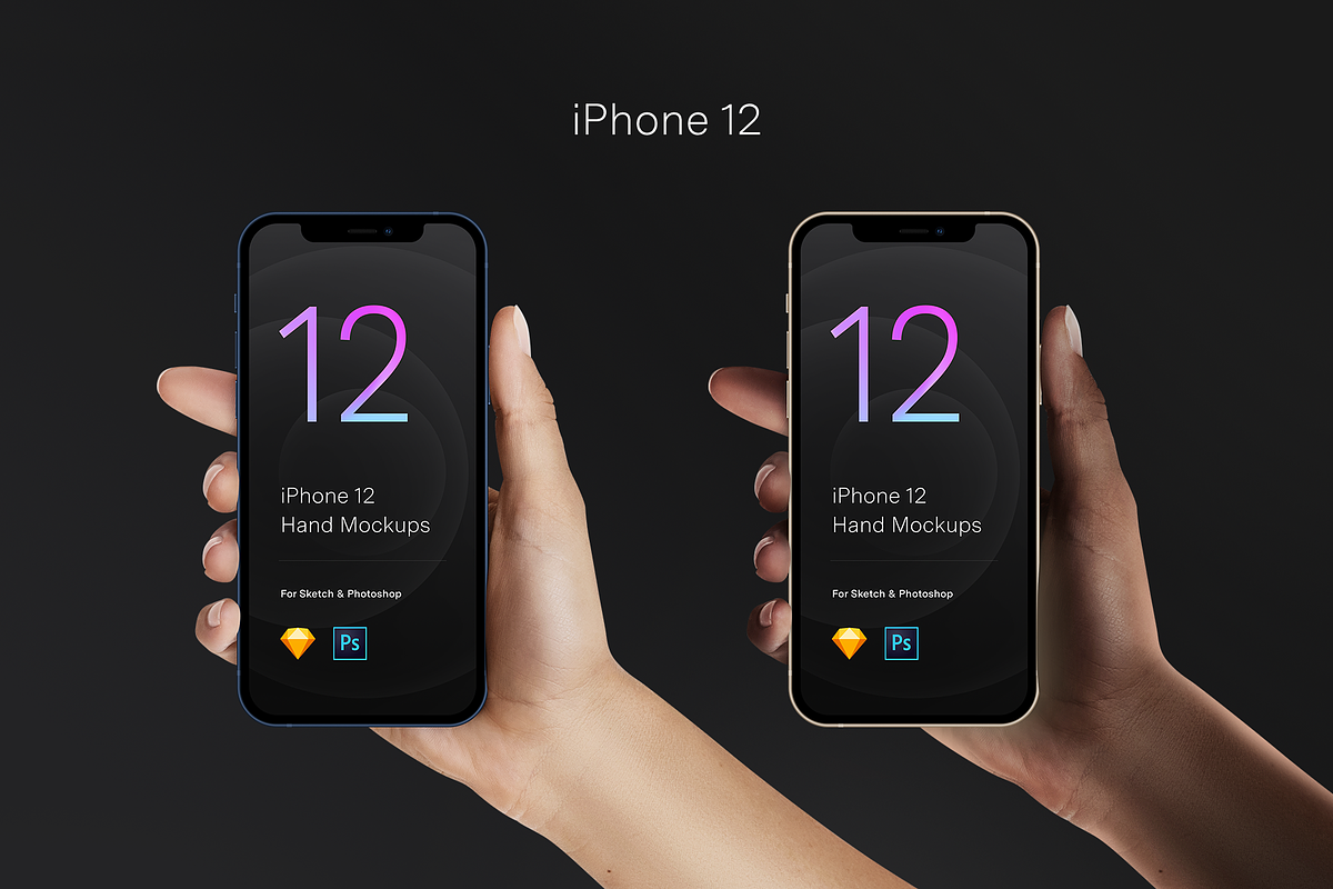 Hand Mockups iPhone 12 Pro, normal, an iPhone Mockup by Pierre Borodin (Photo 3 of 8)