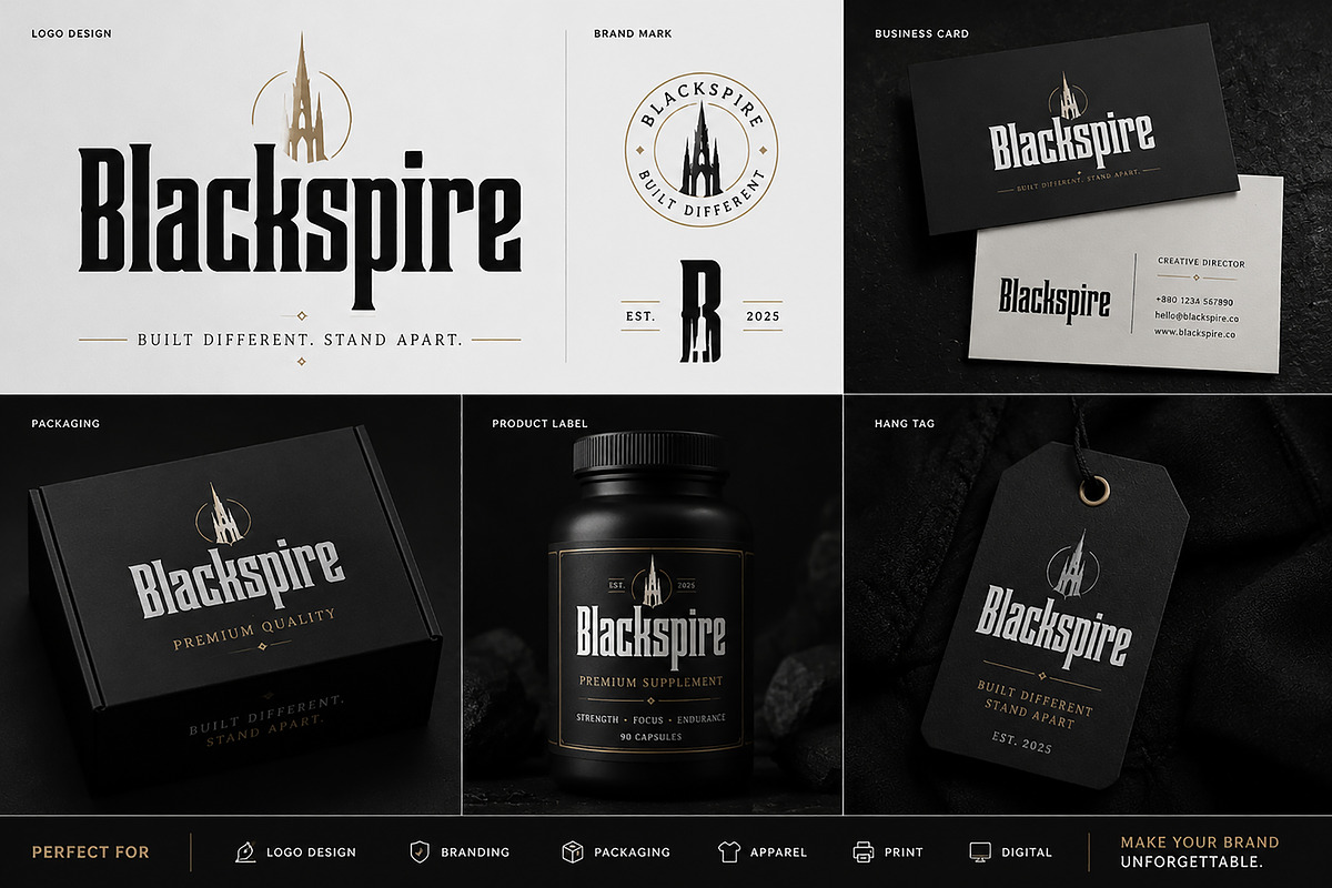 Blackspire – Modern Gothic Typeface, a Blackletter Font by Wow Magic (Photo 2 of 4)