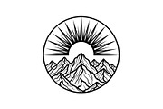 Mountain Sun Circle Design Bundle, an Illustration by Creativeshirt (Thumbnail 29 of 31)