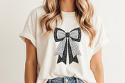 Coquette Black Sparkly Bow PNG File, an Illustration by Watercolor design (Thumbnail 2 of 3)
