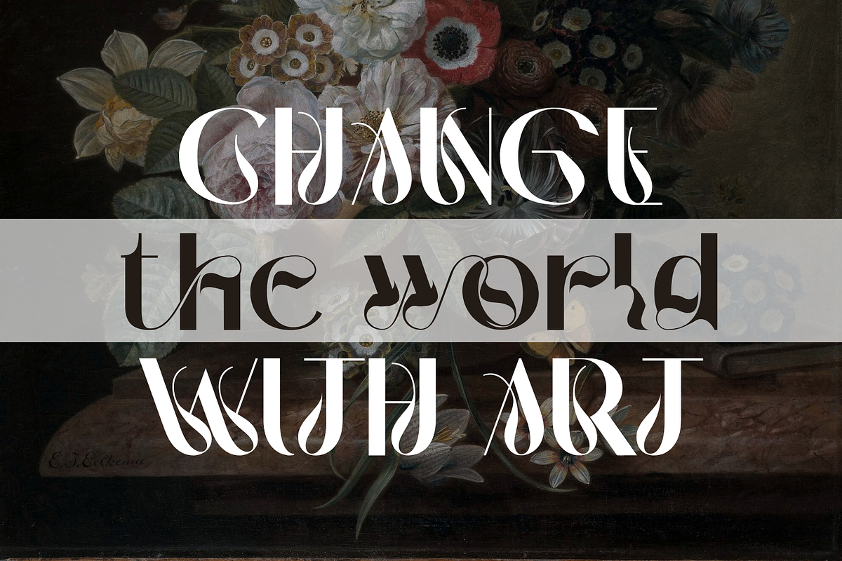Profound Painting - Ligatures Font, a Sans Serif Font by 177Studio (Photo 6 of 8)
