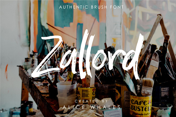 Zallord - Brush Font preview 7