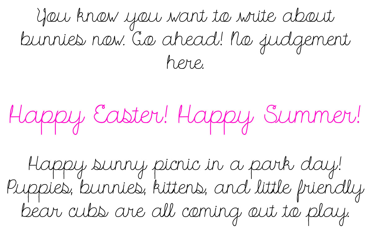 Font Happy Day Cursive Script Cute!, a Script Font by PageLightStudios (Photo 4 of 8)