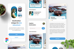 Excursion - Traveling App, an UI Kit Template by Panen Creative