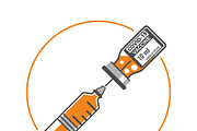Covid-19 coronavirus vaccine syringe, a Healthcare Illustration by TAlex (Thumbnail 4 of 7)