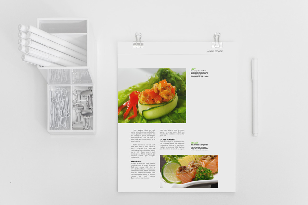 8 Clean & Contemporary Paper Mockups, a Print Template by SparkleStock (Photo 2 of 5)