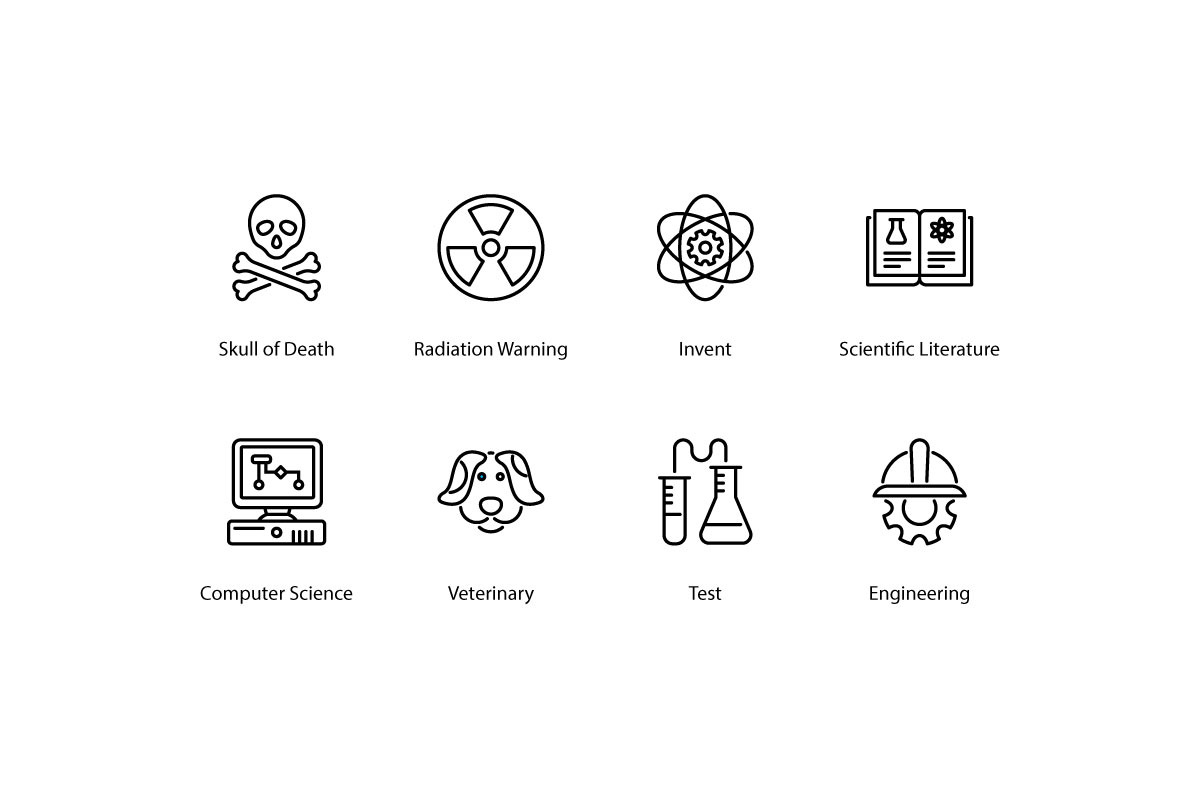 Science Related Thin Line Icons, an Outline Icon by vectorstank (Photo 8 of 9)