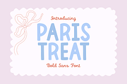 PARIS TREAT Bold Chunky Display Font, a Sans Serif Font by Blush Font Co. (Thumbnail 1 of 9)
