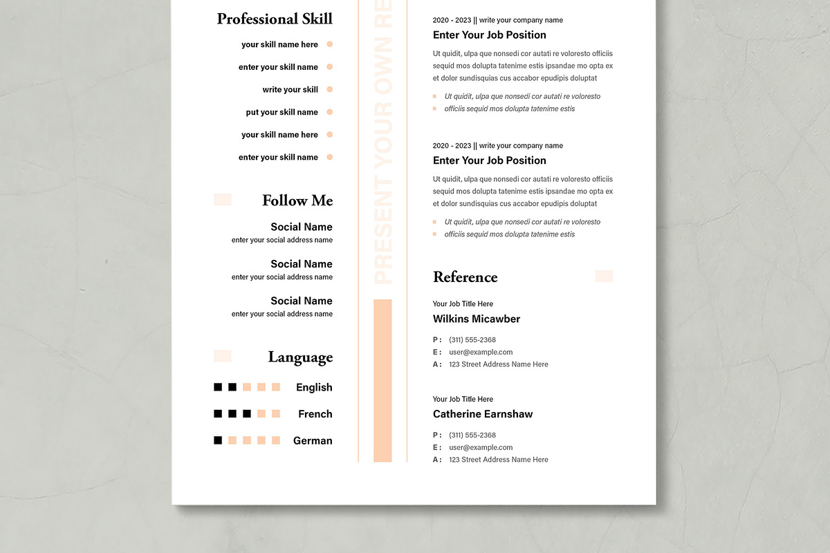 Modern Minimalist Resume Template, a Resume Template by MightyDesign (Photo 7 of 10)