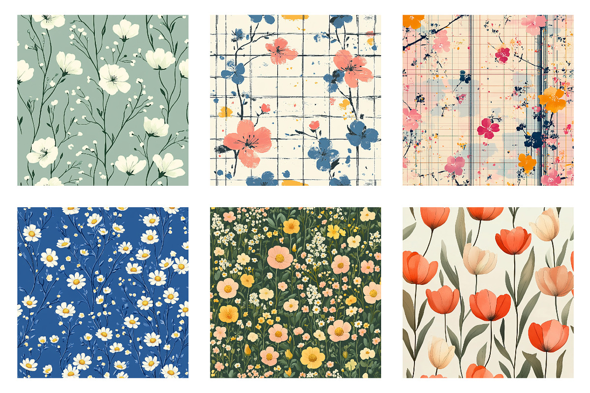 Floral Garden - Patterns & Posters, an Illustration by Dream Creation (Photo 7 of 7)