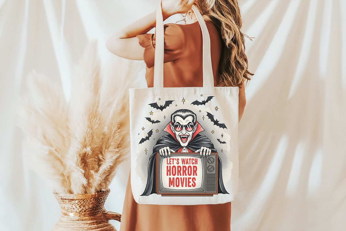Let's Watch Horror Movies Halloween, an Illustration by DreamCafeArt (Photo 4 of 7)