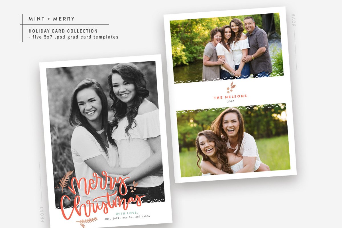 Mint + Merry | Christmas Card Bundle, a Card Template by The Modern Collective (Photo 5 of 6)