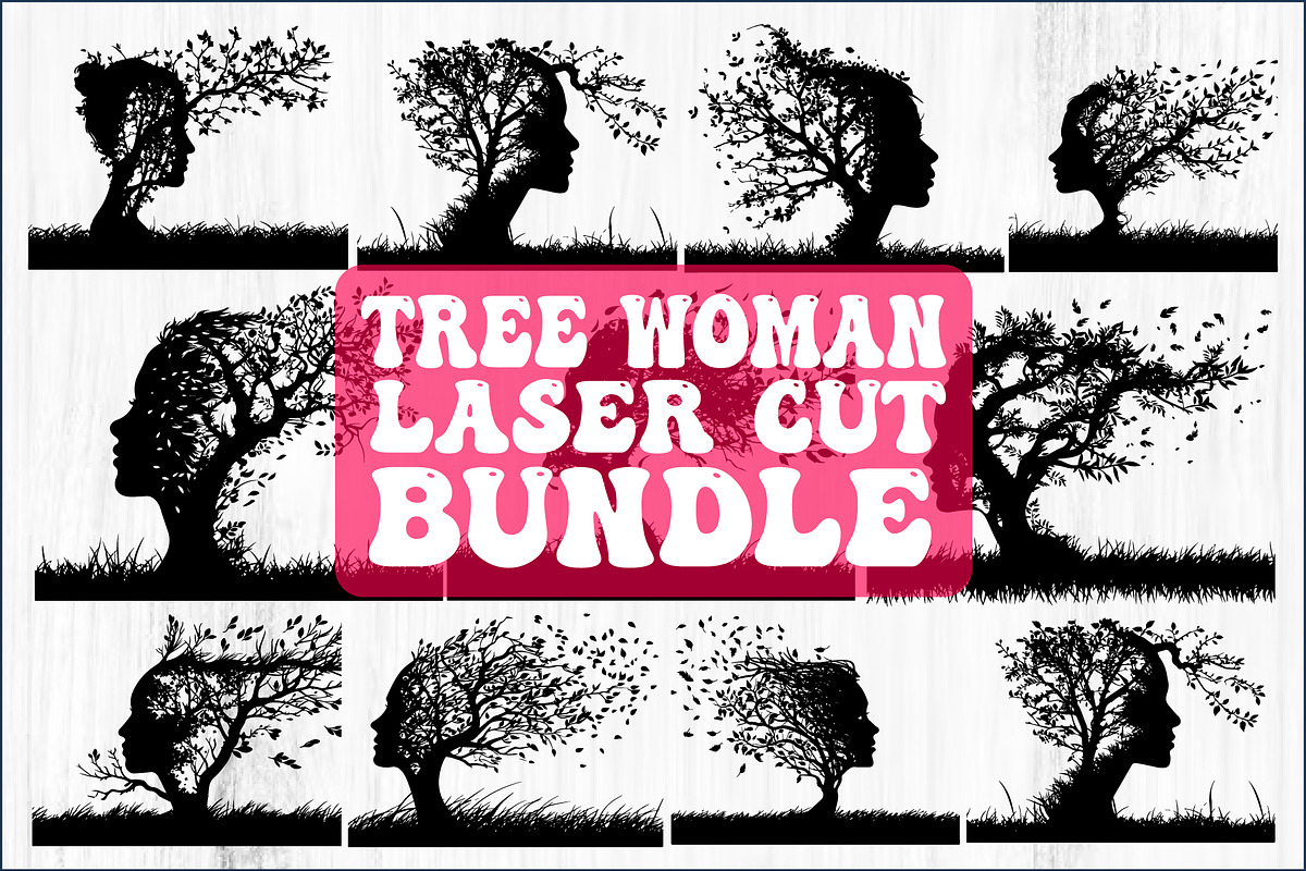 Tree Woman Laser Cut Bundle, a Graphic by Creativeshirt (Photo 1 of 11)
