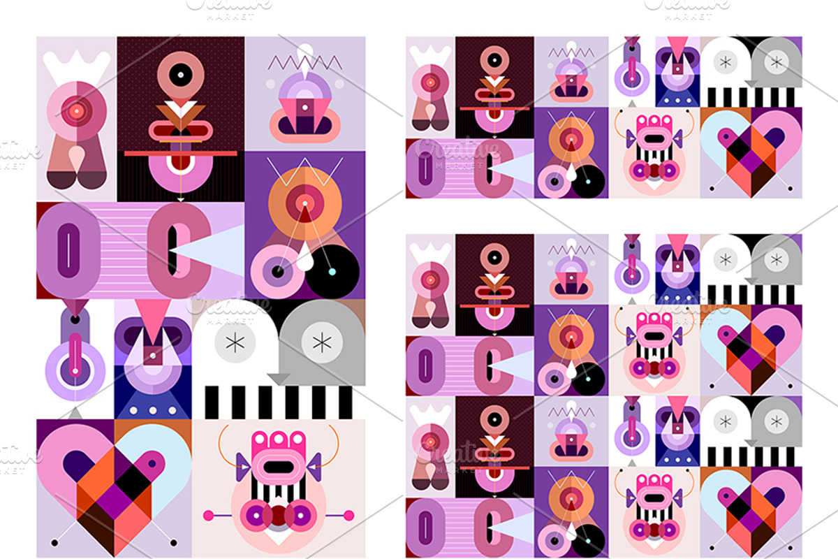 Vector Abstract Geometric Designs, a Graphic by danjazzia (Photo 2 of 2)