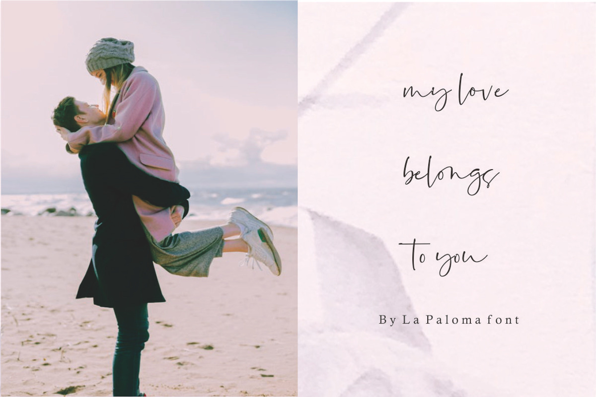 La Paloma - Handwritten Font, a Script Font by Fikryal Studio (Photo 7 of 8)