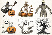 VIntage Halloween  Bundle -25 PNG, an Illustration by Libby Wishes (Thumbnail 3 of 9)