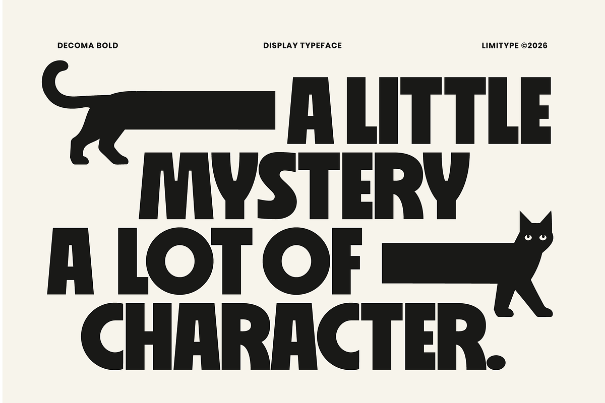 Decoma - Bold Geometric Font, a Sans Serif Font by limitype (Photo 5 of 12)
