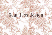 TOILE DE JOUY vector patterns set, a Pattern Graphic by FleurArt (Thumbnail 6 of 9)