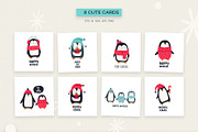 Winter Penguin Clipart Set, an Animal Illustration by Irina Ostapenko (Thumbnail 4 of 8)