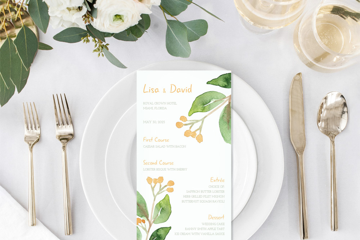 Floral Watercolor Wedding Suite, an Invitation Template by Love Design (Photo 8 of 15)