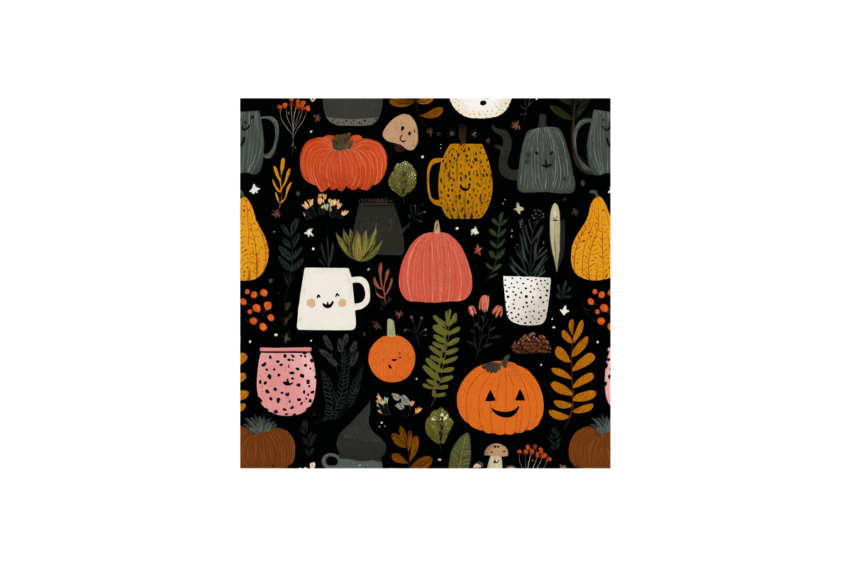 Cozy Fall Halloween Patterns, a Pattern Graphic by PcuDesigns Illustrations (Photo 2 of 3)