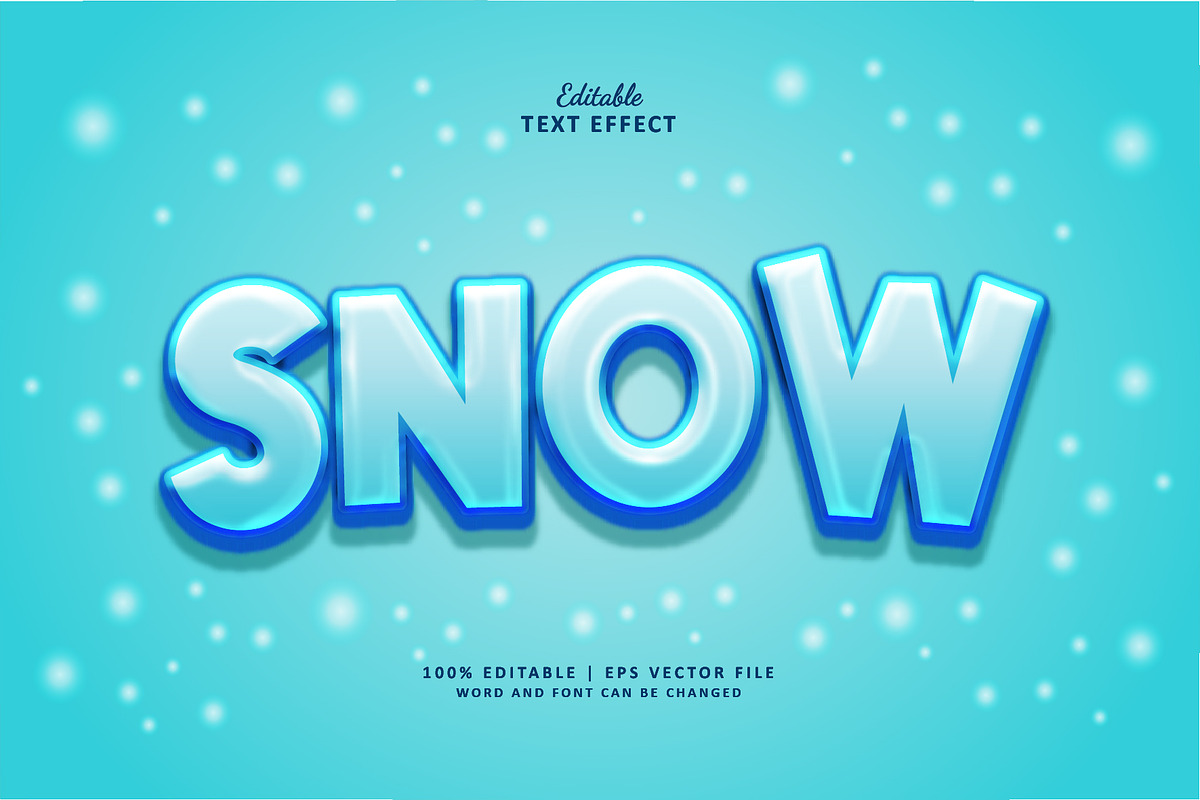 Text Effect Snow, a Layer Style Add-On by Navy Graphic