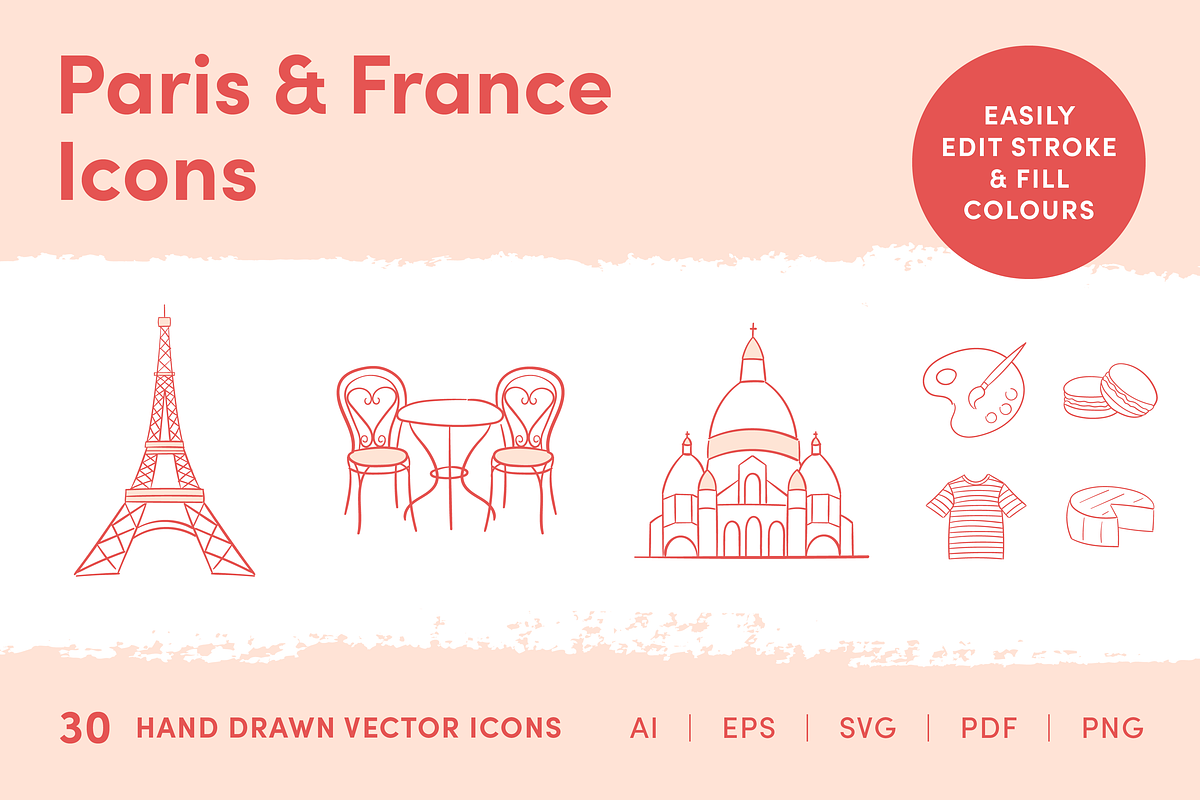 Paris & France Icons, an Outline Icon by Caroline Mackay (Photo 1 of 8)