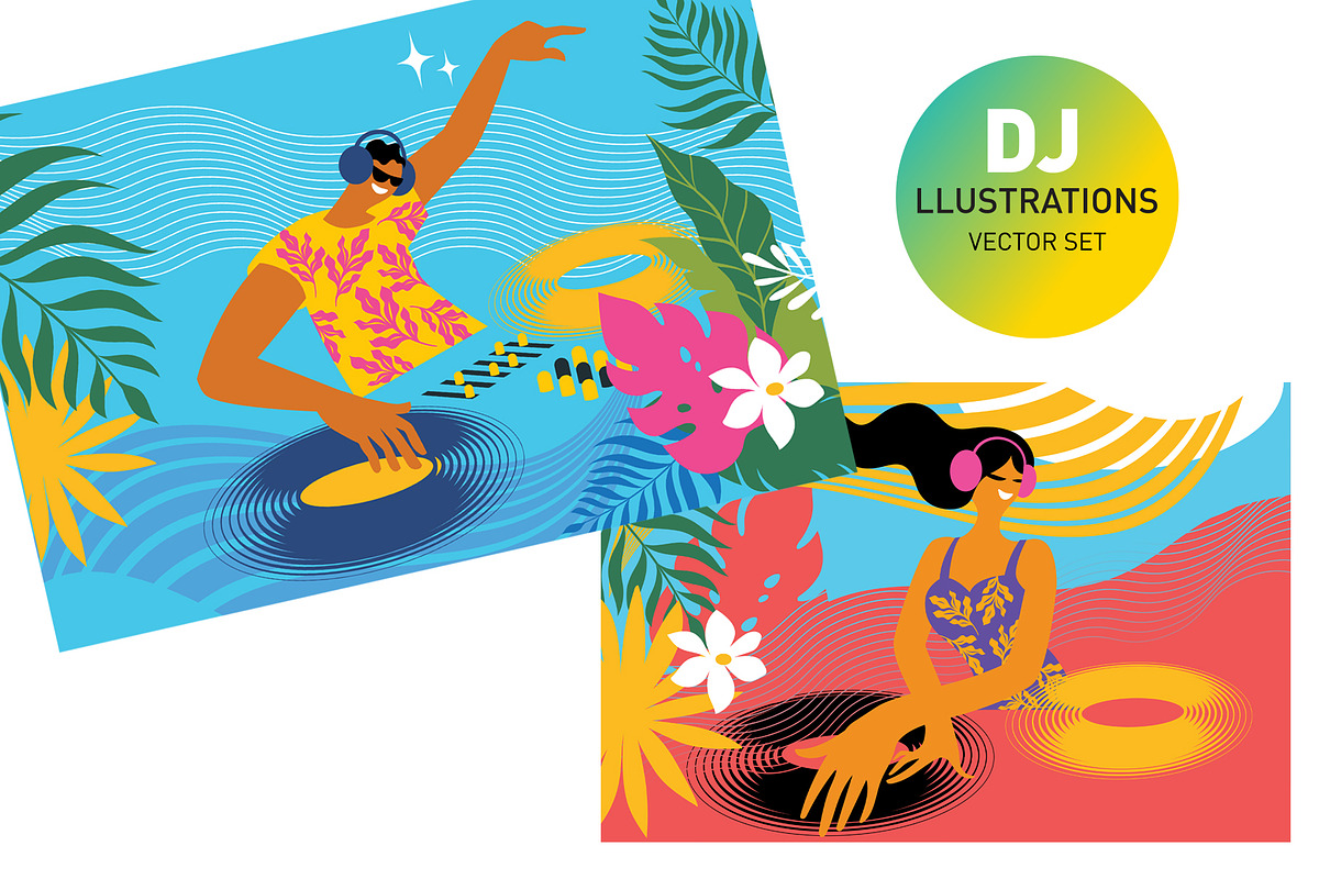 DJ illustrations set, a Person Illustration by lenlis (Photo 10 of 13)