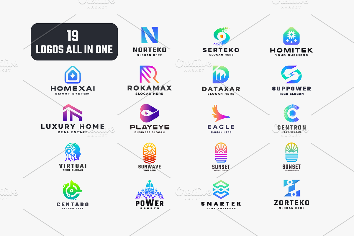 19 Logos All in One Template, a Branding & Logo Template by Design_Planet