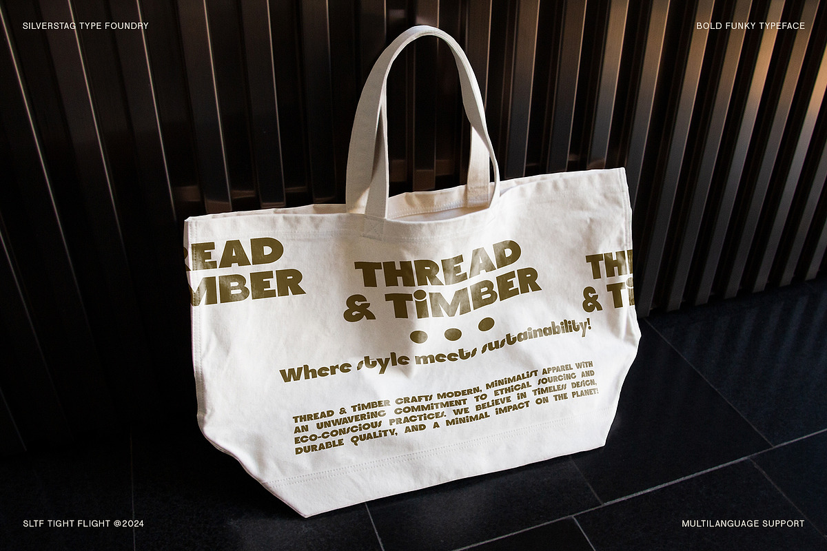 SLTF Tight Flight - Bold Funky Font, a Sans Serif Font by SilverStag Type Foundry (Photo 10 of 19)