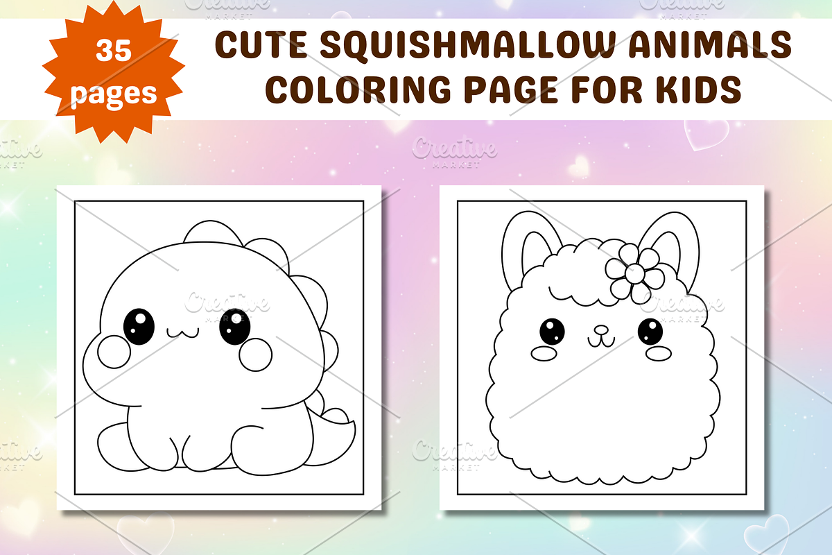Cute Squishmallow Coloring Page, an Animal Illustration by Salaly (Photo 6 of 9)
