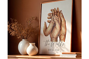 New Family Parents and Newborn Hands, a Person Illustration by EkaterinaViArt (Thumbnail 2 of 5)