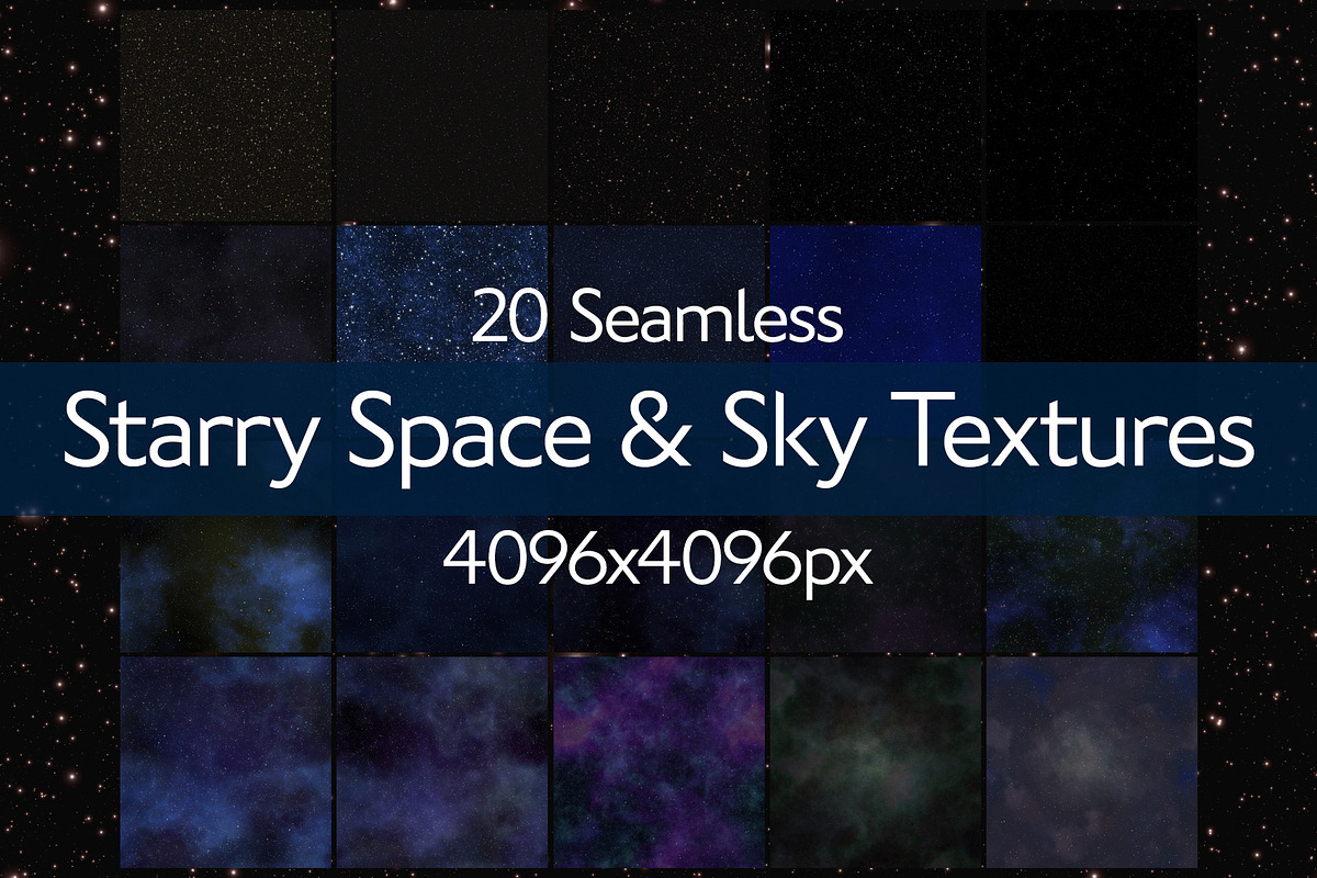 20 Seamless Starry Space Textures, a Texture Graphic by Creative Graphics