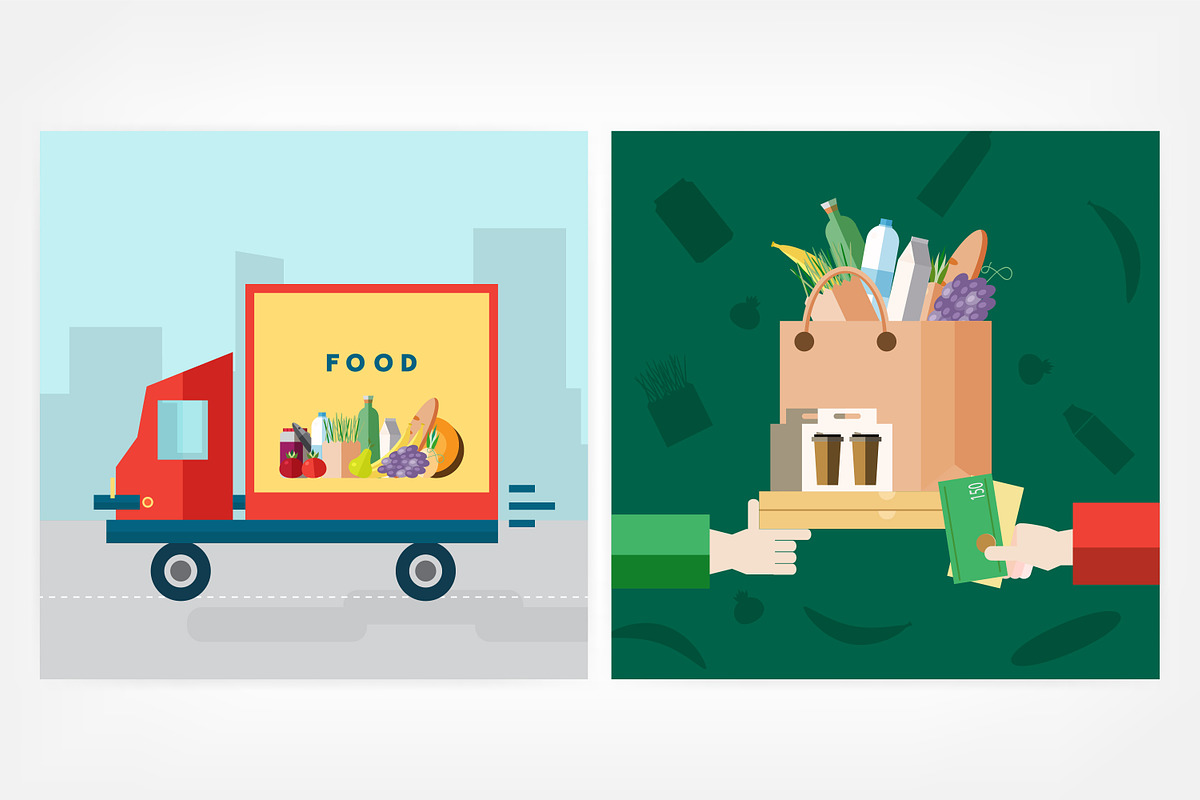 Set on delivery food, a Food Illustration by Good Studio (Photo 3 of 3)