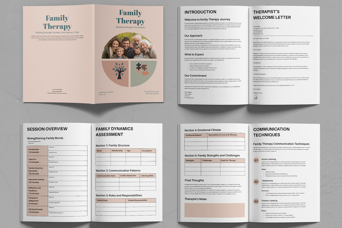 Family Therapy Template, a Stationery Template by MightyDesign (Photo 2 of 6)