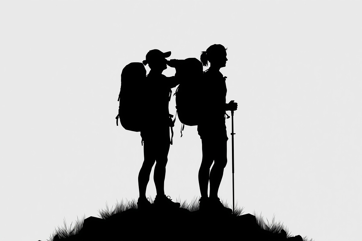 Hiker and Mountain Bundle, an Illustration by Creativeshirt (Photo 2 of 21)