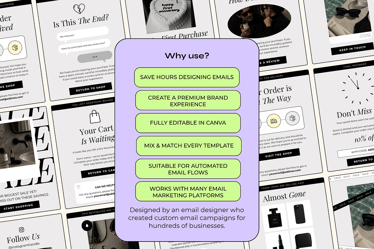 Canva Email Automation Templates, an Email Template by The Pixel Palace (Photo 3 of 10)