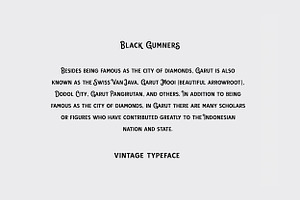 Black Gumners Vintage Typeface