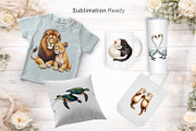 Watercolor Animal Romance Clipart, an Animal Illustration by Artnoy (Thumbnail 7 of 8)