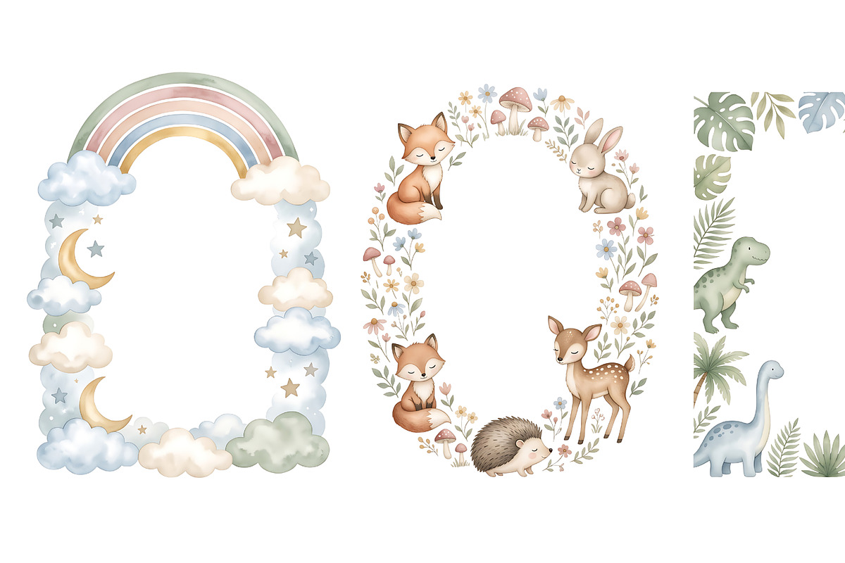 Watercolor Borders Clipart Set, an Object Graphic by RAHMAT (Photo 12 of 15)