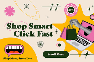 Online Shopping Banner, an Object Graphic by Creative Graphics
