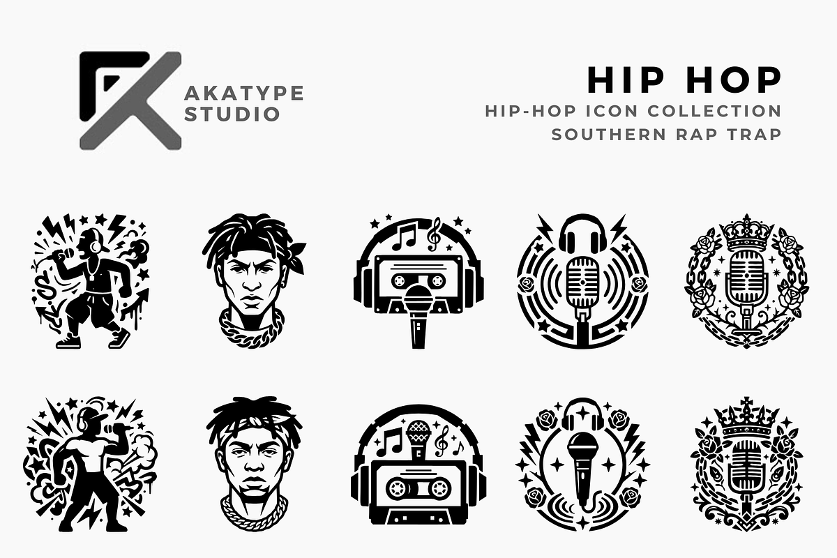 Black Hip Hop Collection, a Solid Icon by Akatype Studio (Photo 1 of 3)
