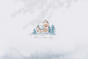 Christmas mood watercolor set, an Animal Illustration by Peace ART (Thumbnail 11 of 11)